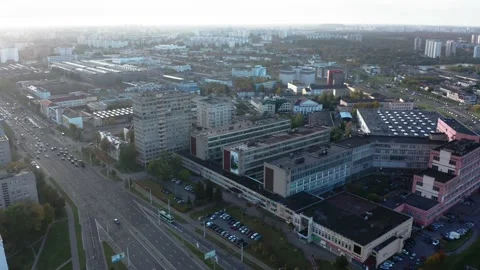 Flying over an industrial landscape Stock Footage 219473748