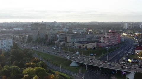Flying over an industrial landscape Stock Footage 219473810