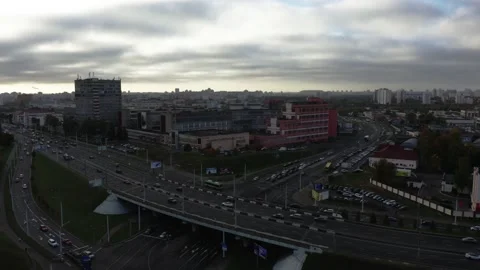 Flying over an industrial landscape Stock Footage 219474250