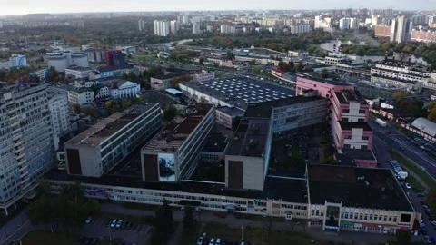 Flying over an industrial landscape Stock Footage 219474741