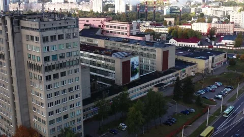 Flying over an industrial landscape Stock Footage 219474838
