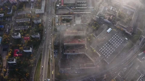 Flying over an industrial landscape Stock Footage 219474887