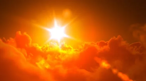 Flying over the infernal clouds Video stock 46002974