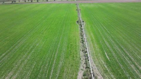 Flying over an irrigation structure Stock-Footage 277731960