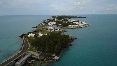 Flying over the island Stock Footage 85573218