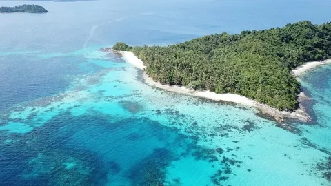 Flying over Island in Philippines. Stock Footage