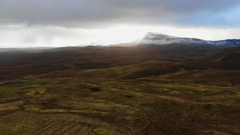 Flying over isle of skye scotland Stock Footage
