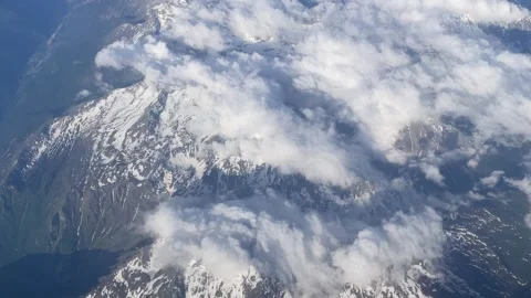 Flying over Italian Alps view from above Video stock 337054091