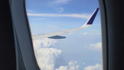 Flying Over Java Island, Indonesia - Window Seat View Stock Footage 152207813