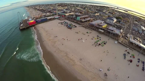 Flying over the Jersey Shore Stock Footage 51183928