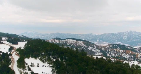 Flying over the jungle in winter Video stock 97613686
