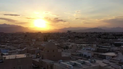 Flying over Kashan Stock Footage 146601234