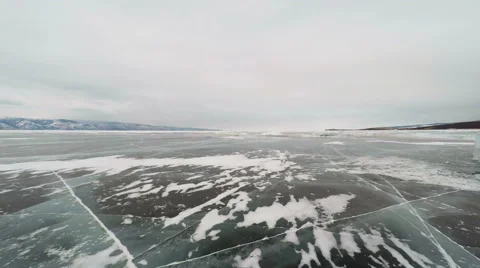 Flying Over Lake Baikal Stock Footage 48223336
