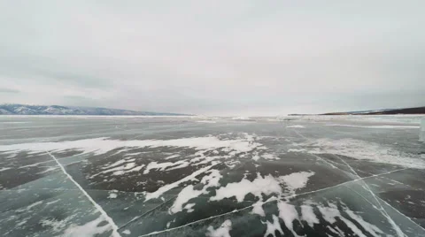Flying Over Lake Baikal Stock Footage 48223434