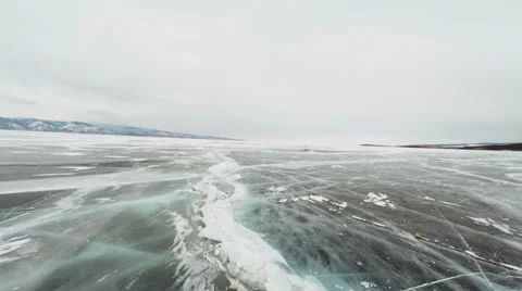 Flying Over Lake Baikal Stock Footage 48223665