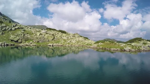 Flying over a lake Stock Footage 76760507