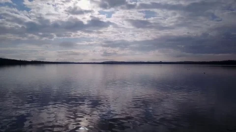 Flying over a lake Video stock 77717632