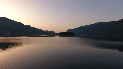 Flying over the lake. Ramsko Lake. Bosnia and Herzegovina Video stock 80326290