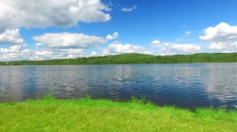 Flying over the lake.mp4 Stock Footage 66515209