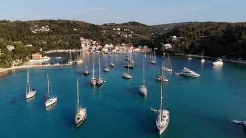 Flying over Lakka Greece 動画素材 94287724