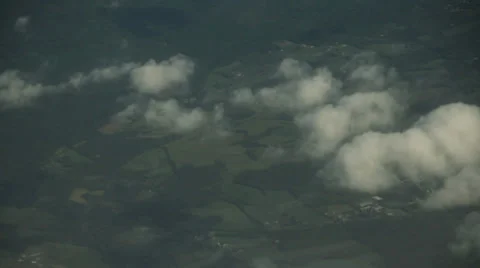 Flying Over Land and Clouds 003 Stock Footage 38221701