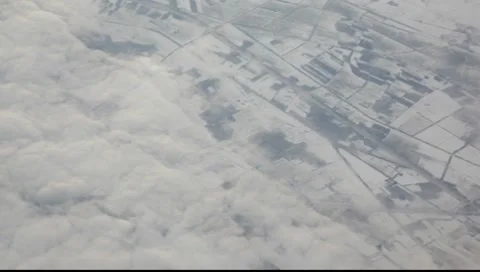 Flying over landscape with airplane Stock-Footage 7908198