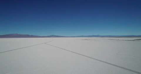 Flying over large salt flats in Jujuy argentina 動画素材 156195658