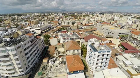 Flying over Larnaca, Cyprus. Meteorologists gathering latest geospatial data Stock Footage 76025500