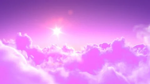 Flying over the magic pink clouds Video stock 46003004