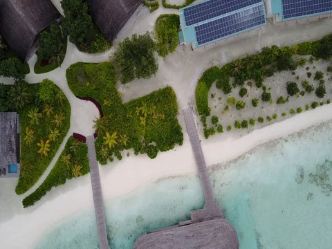 Flying over Maldivian Stock Footage 77218835