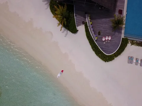 Flying over Maldivian Stock Footage 77218860