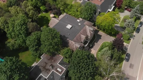 Flying over mansion roof 스톡 동영상 166324952