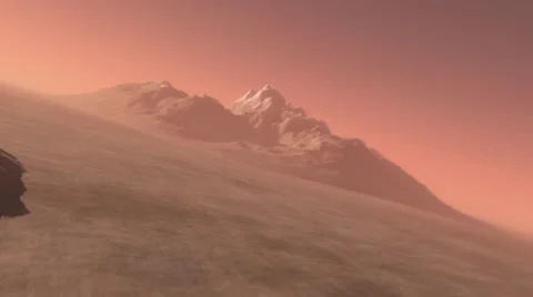 Flying over a Mars like planet Stock Footage 41042970