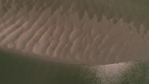 Flying over the Marsh and Ocean Stock Footage 79080240