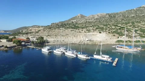 Flying over masts of Yachts. Stock-Footage 56243889