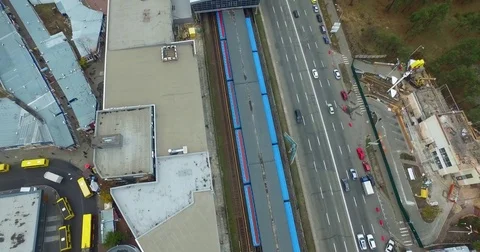 Flying over Metro Stock Footage 71412176