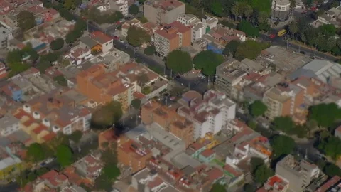 Flying over Mexico DF. View from the airplane window. Video stock 105144955