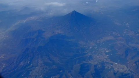 Flying over Mexico. View from the airplane window. Stock Footage 105144932