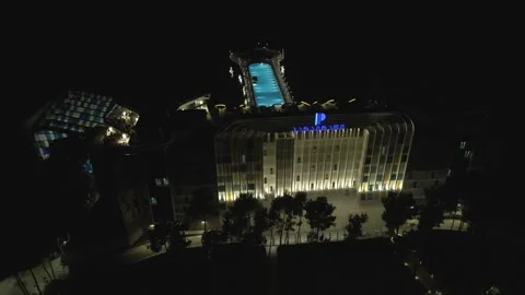 Flying over Modern and luxury hotel Paragraph. Georgia 库存影片 149914951