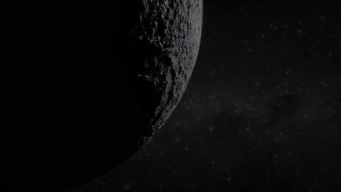 Flying over the moon. Cosmos. Overview of the Earth Satellite Stock Footage 225319821