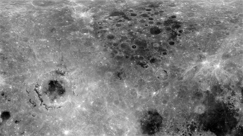 Flying over the moon Loop Stock Footage 251583677