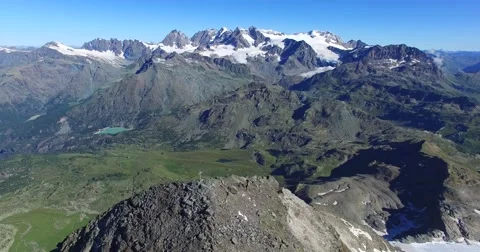 Flying over the mountain - Aerial view 4k Stock Footage 67656710