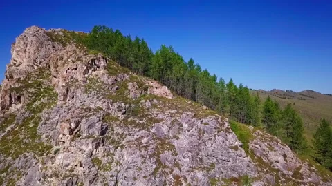 Flying over the mountain Stock Footage 166480072