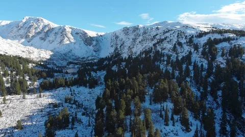 Flying over mountain forest in highlands valley at summer day. Aerial drone Stock-Footage 126515057