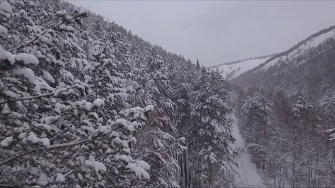 Flying over the mountain gorge 動画素材 84947941
