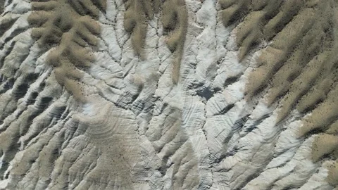 Flying over mountain ranges in the mountain desert Stock Footage 237694379