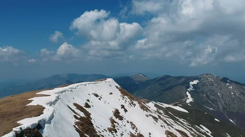 Flying over a mountain ridge Stock Footage 89068021