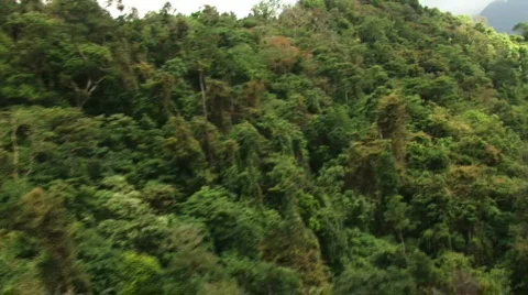 Flying over mountain ridge in the Philippines Stock Footage 286567
