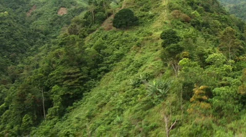 Flying over mountain ridge in the Philippines Stock Footage 286571