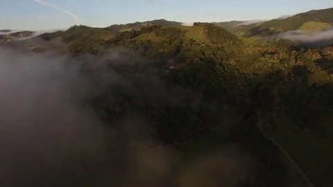 Flying over a Mountains and Valley in Brazil Stock Footage 76161925